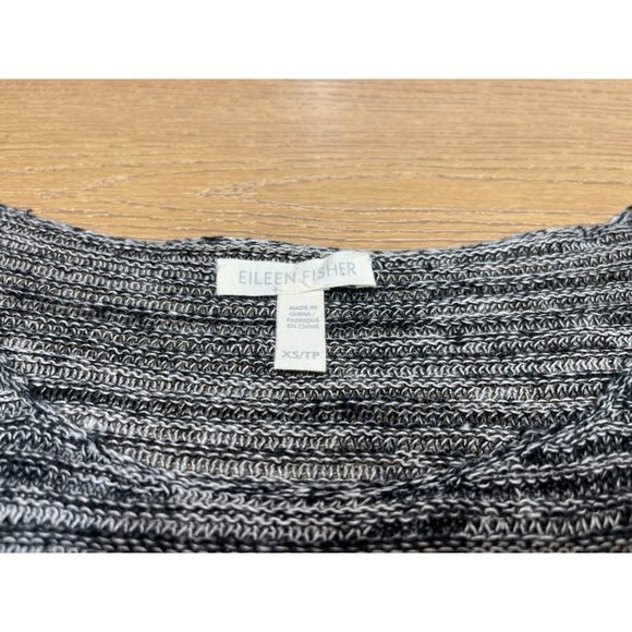 Eileen Fisher Woman’s Gray Sweater Organic Linen Size XS - Picture 3 of 8